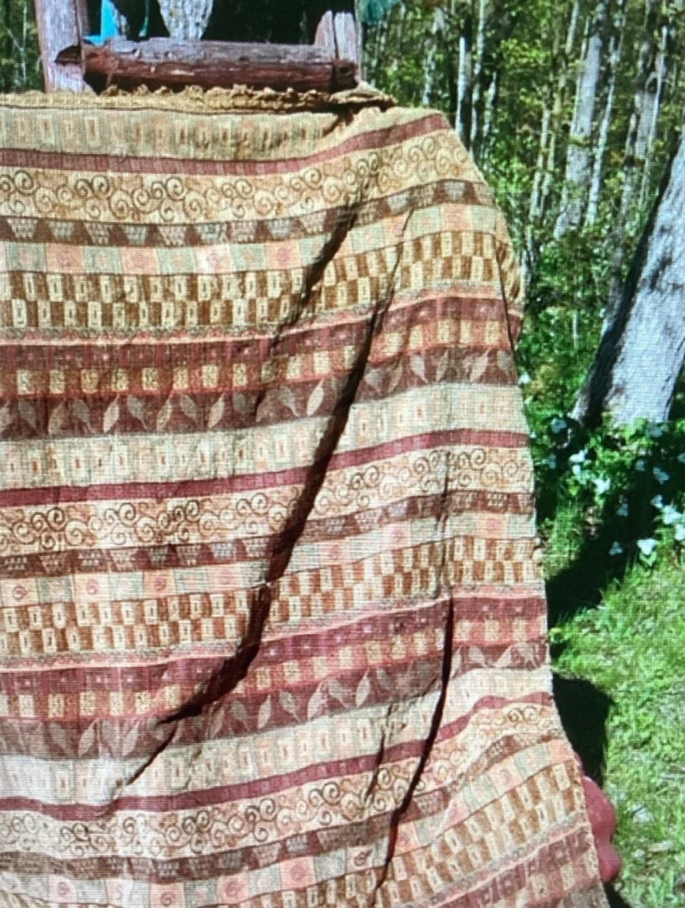🍷 BURGUNDY SHEER FABRIC DRAPE HUGE VNUC 214” X 59” MULTIPLE USES